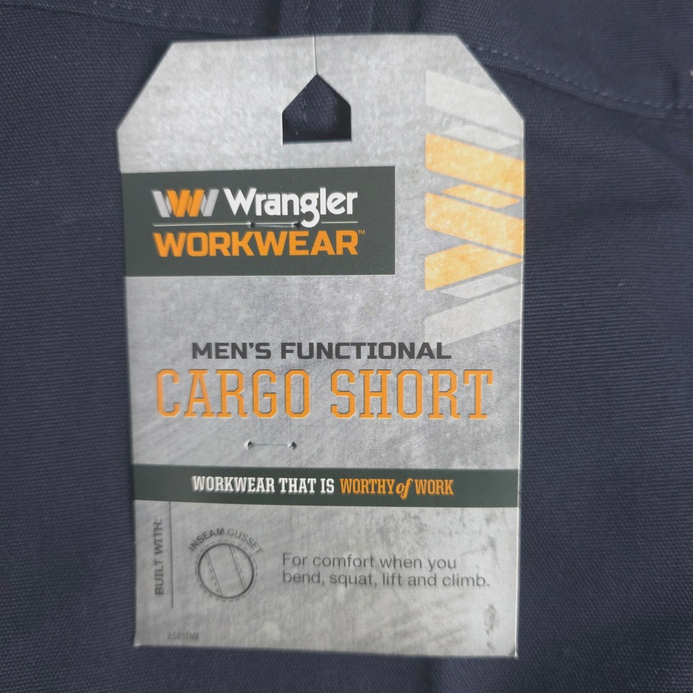 Wrangler Workwear Mens Functional Cargo Shorts Blue Size 40 NWT - Picture 2 of 10